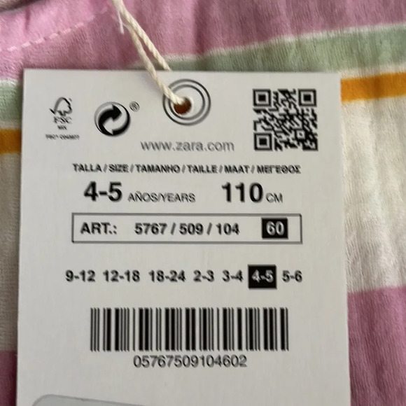 ZARA Kids | Mauve | CONTRASTING STRIPED JUMPSUIT - Picture 7 of 7